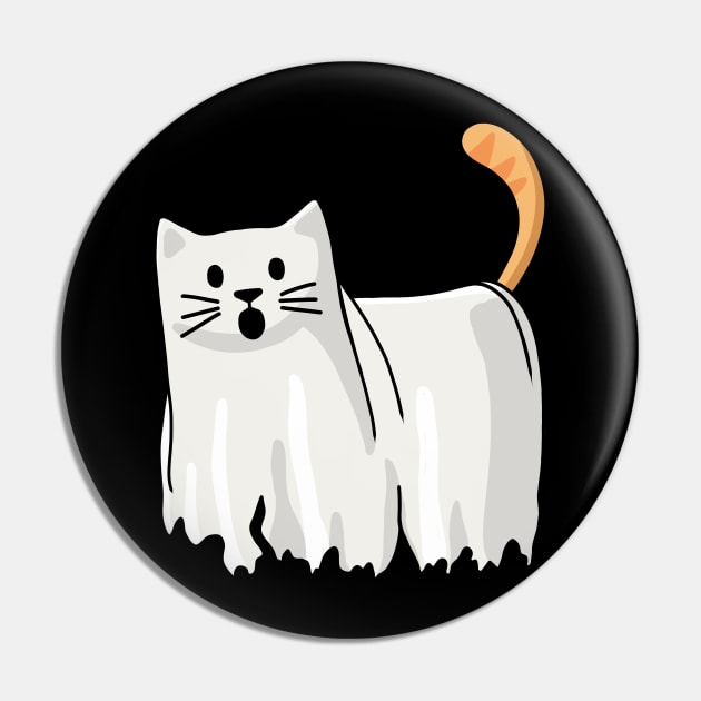 Ghost Cat Costume Pin by Doodlecats 