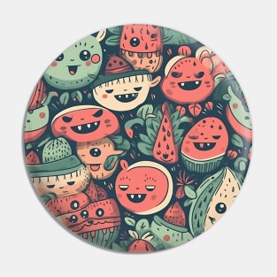 Goofy Expressive Watermelons Pin