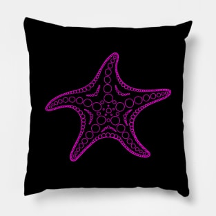 Starfish (pink/black) Pillow