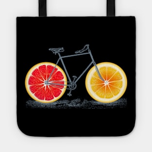 Vintage Orange Old Bike with Retro Cycle Frame Tote