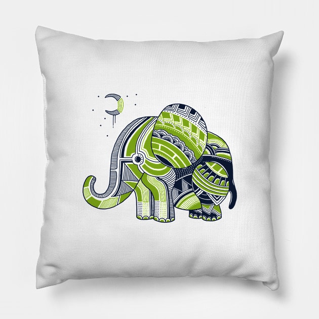 Elephant Pillow by prawidana