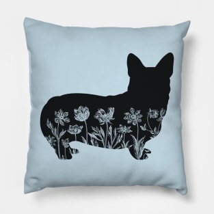 Floral Corgi Pillow