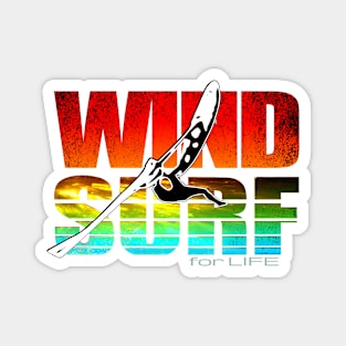 Windsurf for Life Sunset Colors Magnet