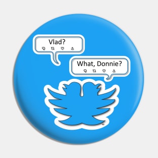 Double-Headed Twitter Pin