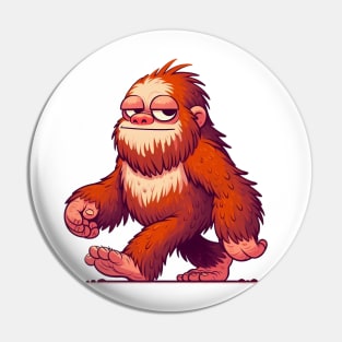 Bigfoot Illustration Pin