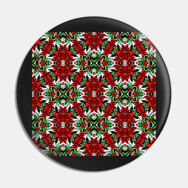 Red and Green Christmas Pattern Number 14 Pin by BubbleMench