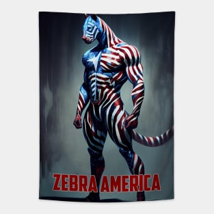 Zebra America - Oil paint Tapestry