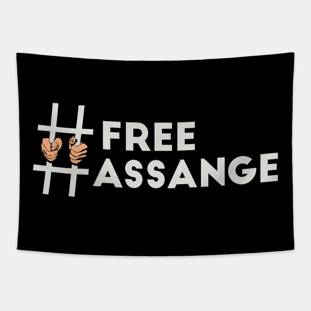 Free Assange #2 Tapestry by Save The Thinker