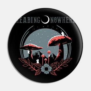 Heading Nowhere Red/Gray Pin