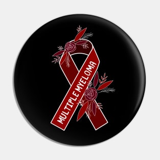 Multiple Myeloma Awareness Burgundy Ribbon Pin