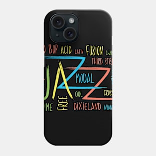 Creative Jazz Theme with Various Jazz Genres Phone Case