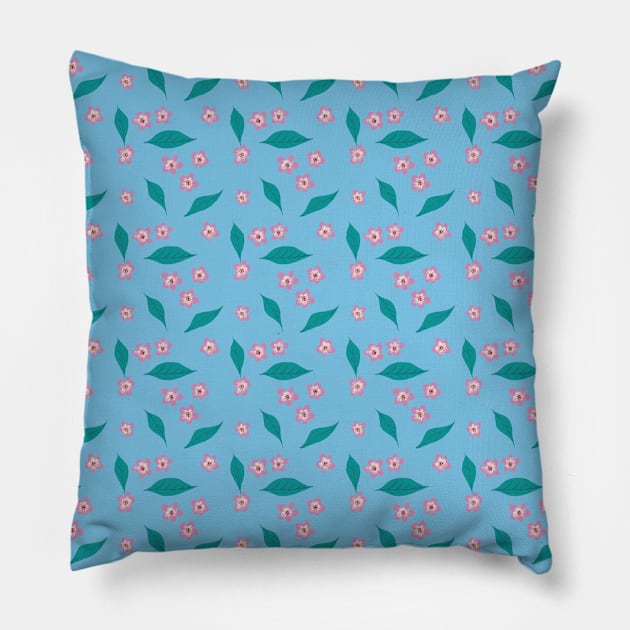 Spring Longing Collection - Cherry Blossom Pattern Pillow by Missing.In.Art