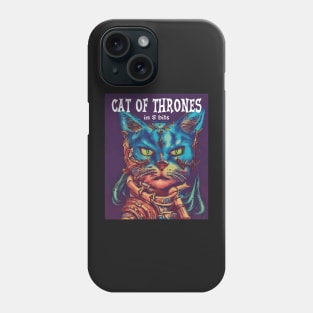 CAT OF THRONES in 8 bits Phone Case