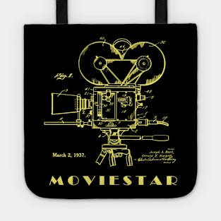 Patent Print Movie Star Vintage Movie Camera 1937 Tote