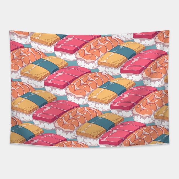 The delecious asian sushi pattern Tapestry by AnGo
