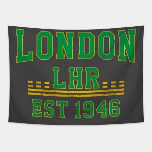 LHR London Heathrow Airport in collegiate style Tapestry