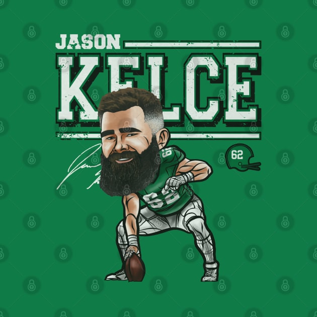 Jason Kelce Cartoon by artbygonzalez