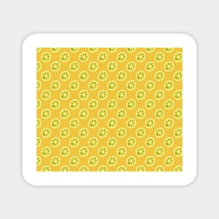 Lemon Citrus Fruit Pattern Magnet