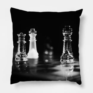 Chess, black and white Pillow