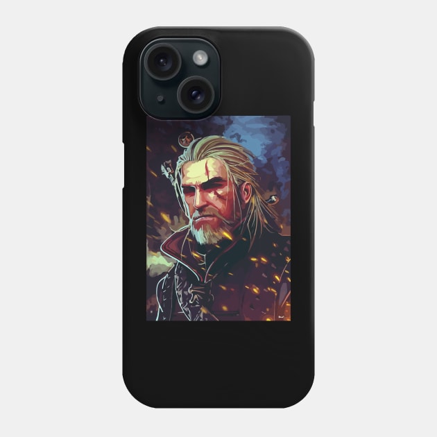 geralt of rivia Phone Case by SGcreative