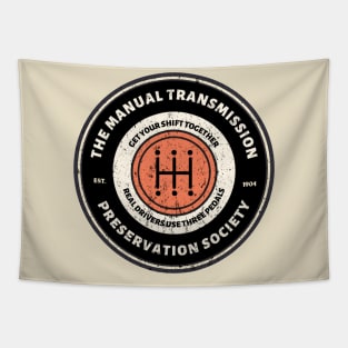 Manual Transmission Retro Style Tapestry