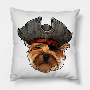 Yorkie Pirate Pillow