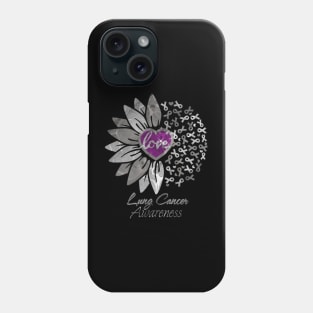 Lung Cancer Awareness Purple Heart Edition Phone Case