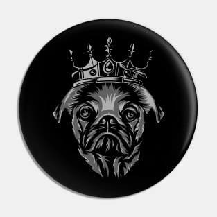 Pug King - Cute Animal Pet Dog Pin