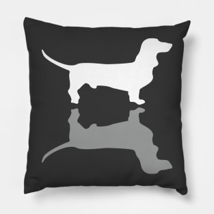 Silver Dachshund Pillow