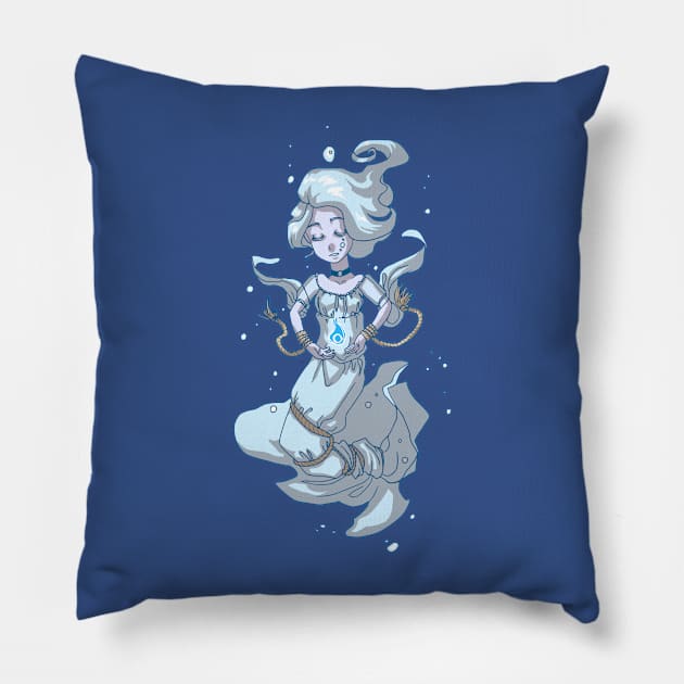 Drowned Ghost Girl Will-O'-the-Wisp MONSTER GIRLS Series I Pillow by angelasasser