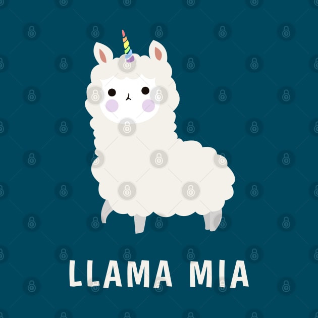 Llama Mia Llamacorn Unicorn Rainbow by DesIndie