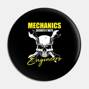 Funny Mechanic and Engineers Diesel Mechanic Quote  Mechanic Pin