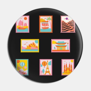 Stamp Collection Travel Edition Pin