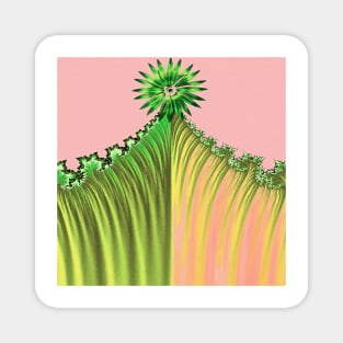 Spring Time Pink Fractal Curtain Magnet