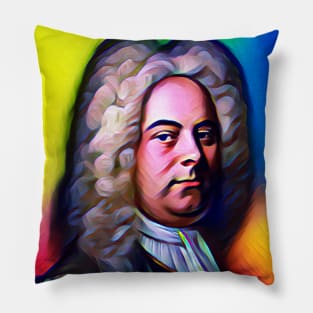 George Frideric Handel Colourful Portrait | George Frideric Handel Artwork 13 Pillow