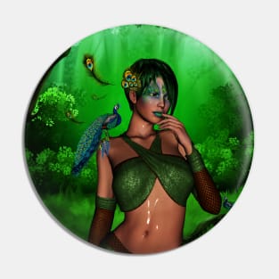 Wonderful fairy with peacocks Pin