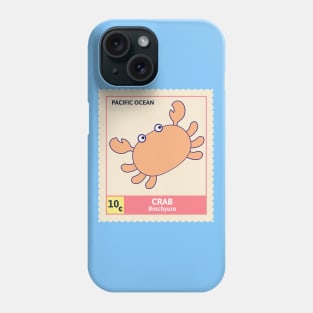 Kawaii Cute Orange Crab, Ocean Stamp Collection, Crab Lover Phone Case