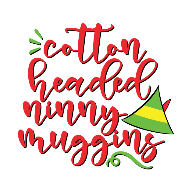 Funny Cotton Headed Ninny Muggins Christmas Elf by Wishtopia