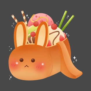 Bunny Toast Ice Cream Dessert Anxietea T-Shirt