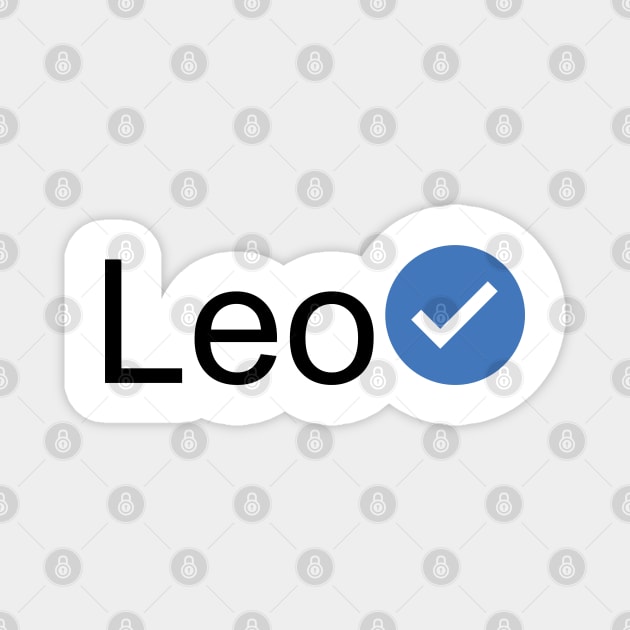 Verified Leo (Black Text) Magnet by inotyler