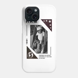 Ham: The First Great Ape in Space Phone Case