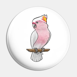 Bird - Pink Cockatoo - Crest Down Pin