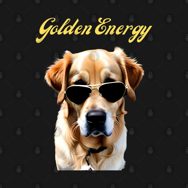 Funny Golden Retriever in Sunglasses by jlee