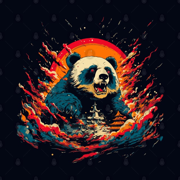 Japanese Sunset Giant Panda by tatadonets