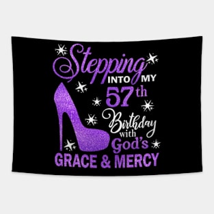 Stepping Into My 57th Birthday With God's Grace & Mercy Bday Tapestry