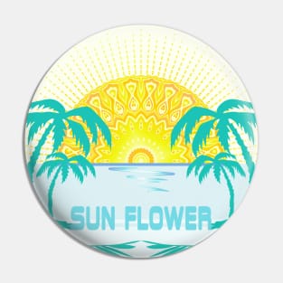 Sun Flower and beach Pin