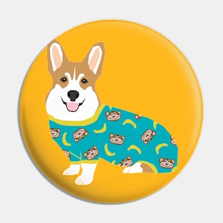 Corgi Pajamas Pin