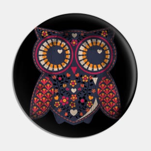 Floral Owl Pin