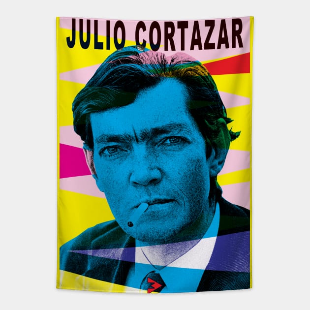 Julio Cortázar - An Argentinian Innovator Tapestry by Exile Kings 