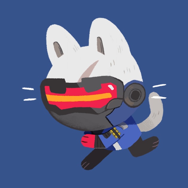 Meowverwatch - I've got you in my sights! by giraffalope